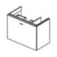 Façade intérieure coulissante CONNECT SPACE 690mm décor lisse gris moyen pour meuble sous-vasque IDEAL STANDARD