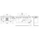 Lavabo double VAL 1200x420 mm, zone semi-humide au milieu, blanc, 1 trou robinetterie, avec trop-plein LAUFEN