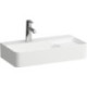 Lavabo VAL 600x310 mm, zone semi-humide à droite, blanc, 1 trou pour robinetterie, avec trop-plein LAUFEN