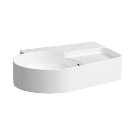 Vasque à poser VAL 530x400 mm blanc sans trou pour robinetterie, avec trop-plein LAUFEN