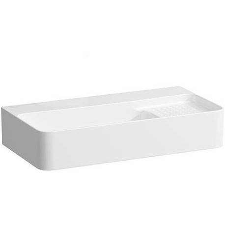 Vasque à poser VAL 600x310 mm blanc sans trou pour robinetterie, avec trop-plein LAUFEN