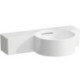 Lave-mains VAL 550x315 mm, tablette à gauche blanc sans trou pour robinetterie, avec trop-plein LAUFEN