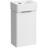 Meuble sous-vasque VAL avec lave-mains, 637 x 340 x 220 mm blanc perle LAUFEN