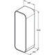 Porte DEA laquée blanc brillant pour T7874WG, y compris charnière IDEAL STANDARD