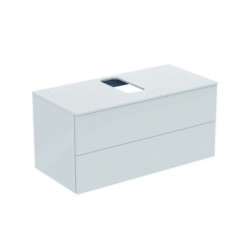 Façade supérieure coulissante ADAPTO 1050 mm laqué blanc lisse pour WTU IDEAL STANDARD