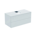 Façade supérieure coulissante ADAPTO 1050 mm laqué blanc lisse pour WTU IDEAL STANDARD