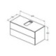 Façade inférieure coulissante ADAPTO 1050 mm décor pin clair pour WTU IDEAL STANDARD