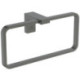 Anneau porte-serviettes CONCA angulaire magnétique gris IDEAL STANDARD