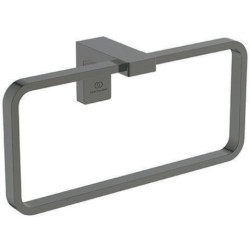 Anneau porte-serviettes CONCA angulaire magnétique gris IDEAL STANDARD