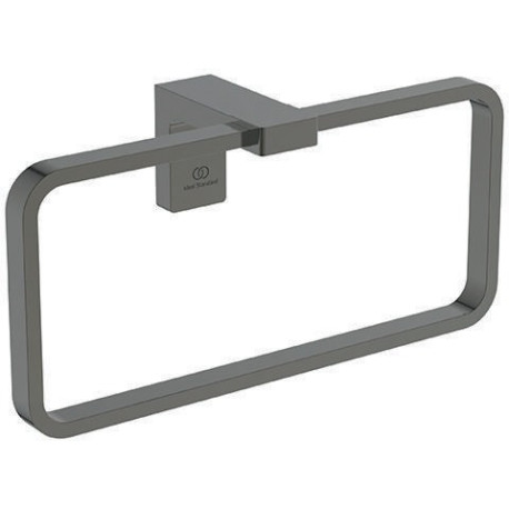Anneau porte-serviettes CONCA angulaire magnétique gris IDEAL STANDARD