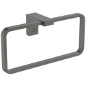 Anneau porte-serviettes CONCA angulaire magnétique gris IDEAL STANDARD