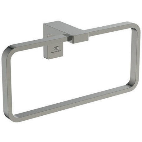 Anneau porte-serviettes CONCA carré silver storm IDEAL STANDARD