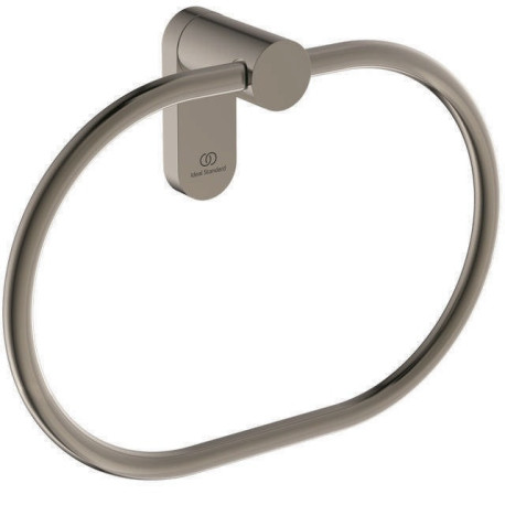 Anneau porte-serviettes CONCA rond argent tempête IDEAL STANDARD
