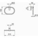 Anneau porte-serviettes CONCA rond argent tempête IDEAL STANDARD