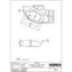 Baignoire d'angle Hoesch SPECTRA version droite 1700x1000x480mm blanc