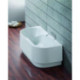 Baignoire murale SPECTRA semi-circulaire 1716x808x480mm blanc