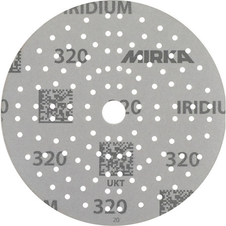 Disque abrasif auto-agrippant IRIDIUM Grip 121L 150mm K.320 p.HO/métal/peinture/bois. (Par 100)