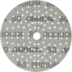 Disque abrasif auto-agrippant IRIDIUM Grip 121L 150mm K.80 pour HO/métal/peinture/bois. (Par 100)