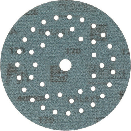 Disque abrasif GALAXY Grip Multifit 125mm K.120 pour HO/métal/peinture/bois. (Par 50)
