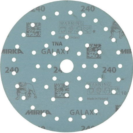 Disque abrasif GALAXY Grip Multifit 150mm K.240 pour HO/métal/peinture/bois. (Par 50)