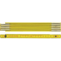 Mètre pliant L.2m l.16mm mm/cm EG III hêtre jaune BMI