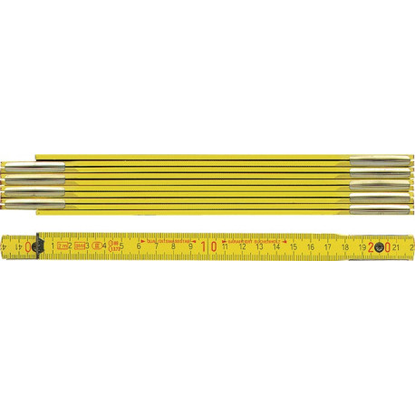 Mètre pliant L.2m l.16mm mm/cm EG III hêtre jaune BMI