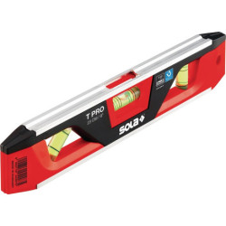Niveau torpille T PRO 23cm Aluminium/ABS Plastique rouge/noir 1 mm/m 1 mm/m SOLA