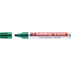 Marqueur indélébile 3300 vert L.1-5mm pointe biseautée EDDING (Par 10)