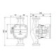Pompe de circulation Grundf ALPHA Solar régl. électr. PN 10 180mm type 25-75 Rp 1