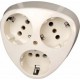 Prise antichoc UP 3 fois, UP Standard blanc