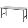 Etabli Tom B2000xP800xH760-1080mm Plan de travail mélamine Bâti gris anthracite