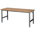 Etabli Tom B2000xP800xH760-1080mm Plan de travail hêtre Bâti gris anthracite