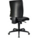 Siège de travail Lightstar 10 roulettes pour sols durs revêtement similicuir noir 410-530mm