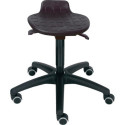 Tabouret pivotant, mousse PU noire, hauteur d'assise 450-640mm LOTZ