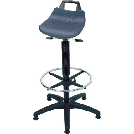 Assis-debout Mousse intégrale PU Assise-H.610-860mm Piétement Plastique 
