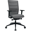 Chaise de bureau synchrone grise 450-570mm avec accoudoirs, capacité 110kg TOPSTAR