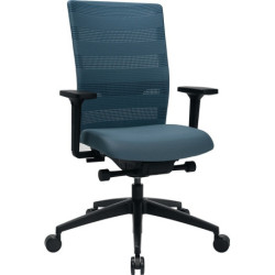 Chaise de bureau synchrone pétrole 450-570mm avec accoudoirs, capacité 110kg TOPSTAR