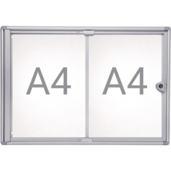 Vitrine d'affichage 2xA4 L490xH351mm coins biseautés pour intérieur MAUL
