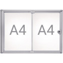 Vitrine d'affichage 2xA4 L490xH351mm coins biseautés pour intérieur MAUL