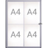Vitrine 4xA4 L490xH651mm coins biseautés pour intérieur MAUL