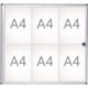 Vitrine 6xA4 L710xH651mm coins biseautés pour intérieur MAUL