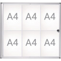 Vitrine 6xA4 L710xH651mm coins biseautés pour intérieur MAUL