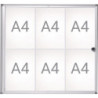 Vitrine 6xA4 L710xH651mm coins biseautés pour intérieur MAUL