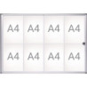 Vitrine 8xA4 L930xH651mm coins biseautés pour intérieur MAUL