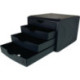 Boîte à tiroirs avec blocage de l'ouverture 4 tiroirs noir H215xL265xP332mm HELIT