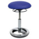 Tabouret avec anneau de pied rembourré bleu H.assise 440-570mm TOPSTAR