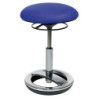 Tabouret avec anneau de pied rembourré bleu H.assise 440-570mm TOPSTAR
