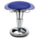 Tabouret avec anneau de pied rembourré bleu H.assise 440-570mm TOPSTAR