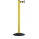 Poteau à sangle simple D70xH1000mm Poteau jaune Sangle jaune/noir VIA GUIDE