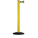 Poteau à sangle simple D70xH1000mm Poteau jaune Sangle jaune/noir VIA GUIDE
